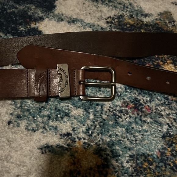 DIESEL brown leather belt 34 inches - Picture 2 of 5